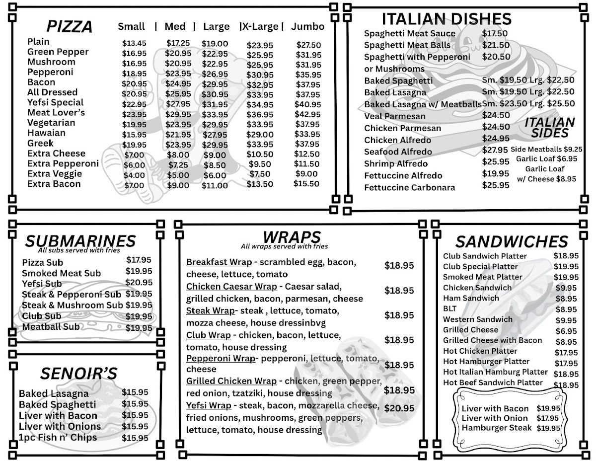 Yefsi Restaurant Menu - Image 1